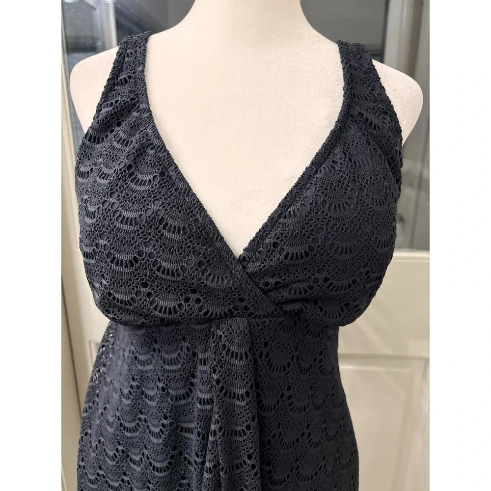 Swim Solutions Plus Size Tummy Control Flyaway Scallop Crochet 18W - Picture 5 of 11